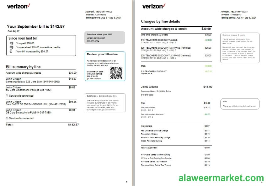 USA New Jersey Verizon utility 3-4 scr